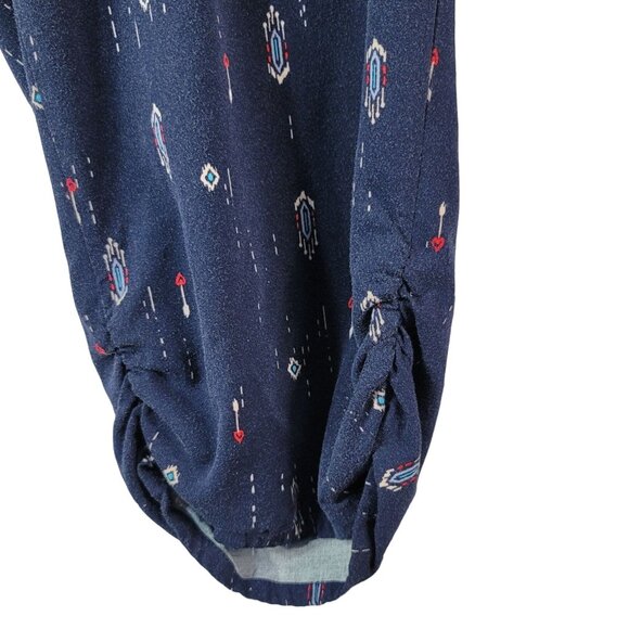 Torrid Arrow Challis Jogger Pant Blue 3X Pull On Pockets Tapered Ruched Lounge - Picture 3 of 11